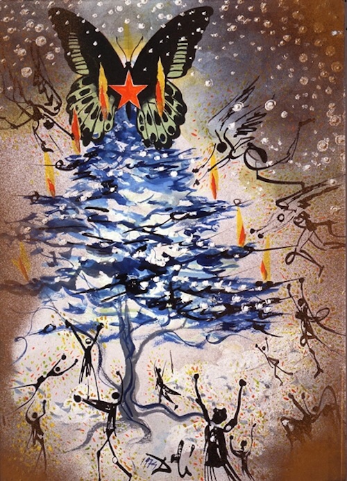 Salvador Dalì, Cartolina di Natale, 1974, commissionata da Hallmark