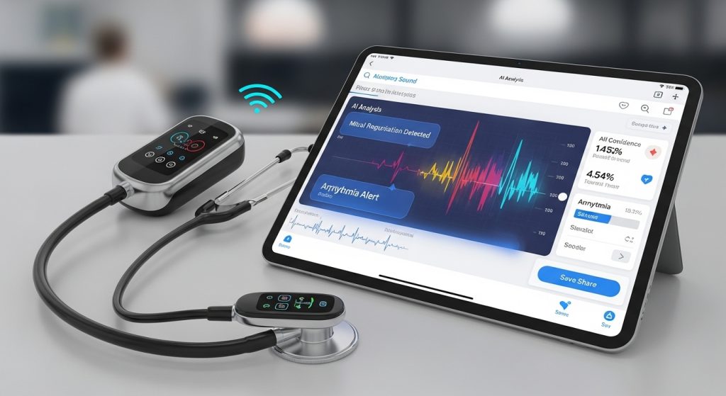 Stetoscopio intelligente con intelligenza artificiale